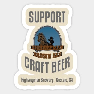 HMB Support Craft Beer: Highwayman Brown Ale Sticker